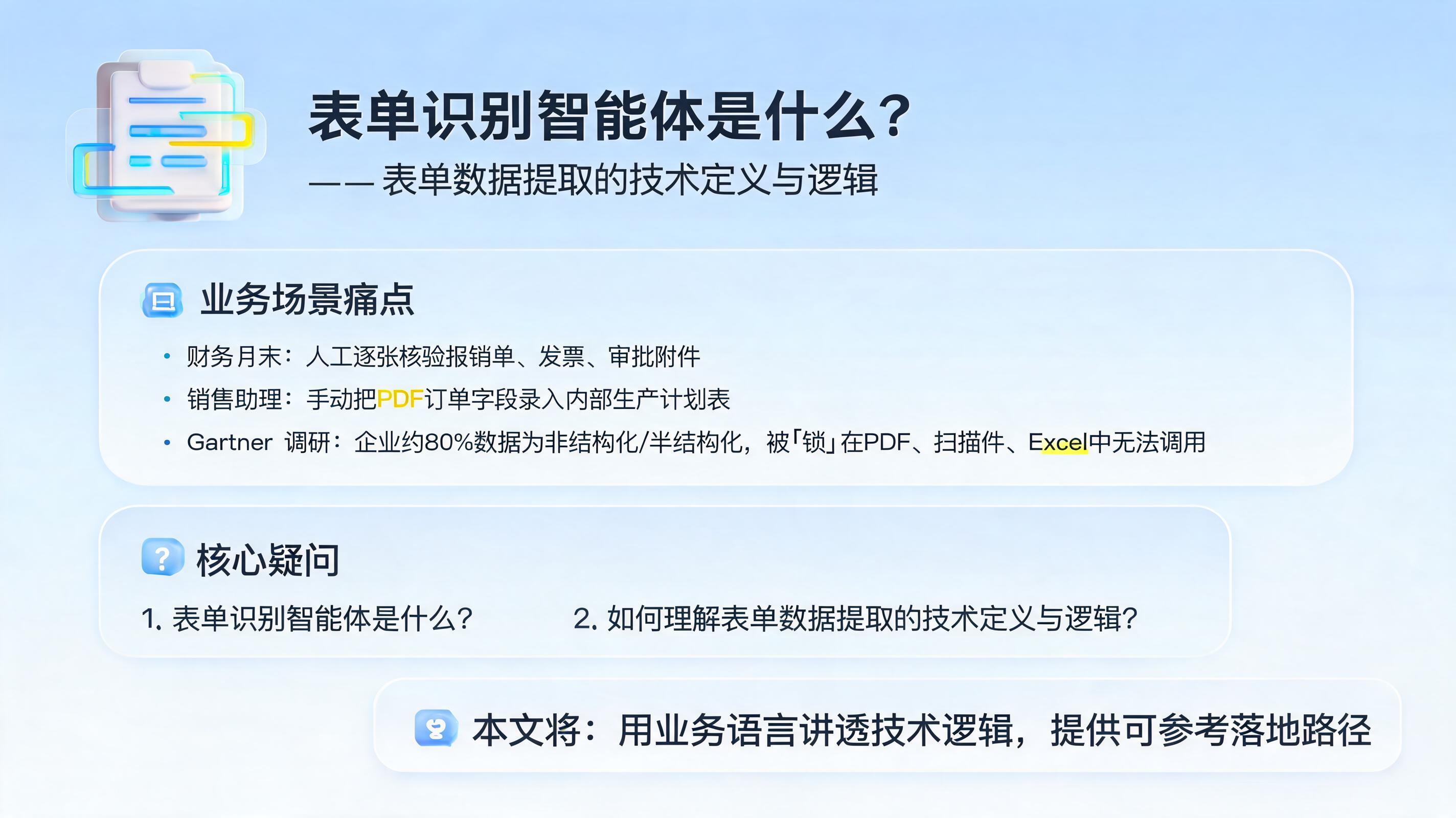 表单识别智能体是什么?表单数据提取的技术定义与逻辑