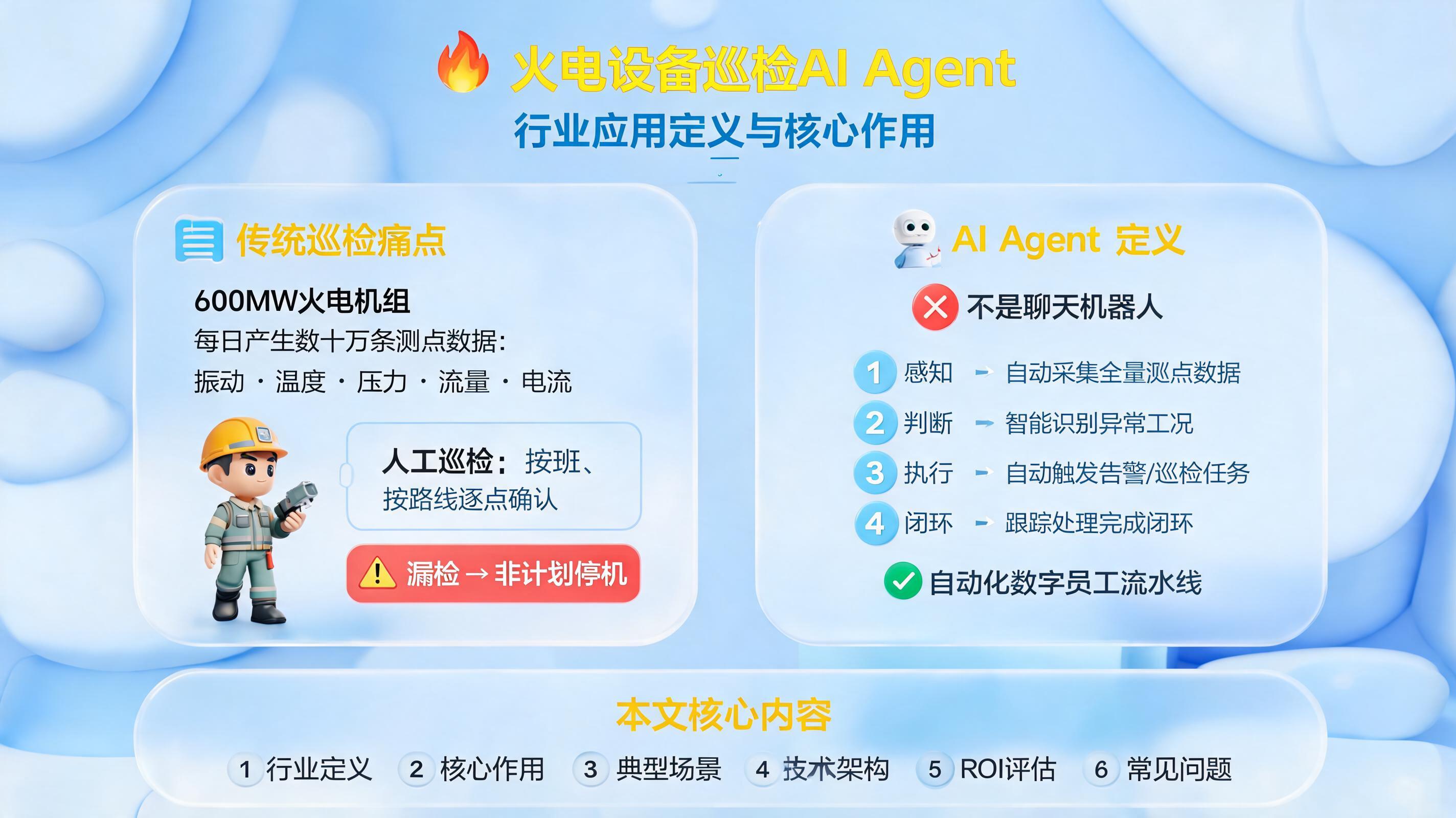 火电设备巡检 AI Agent 怎么理解？行业应用定义与核心作用