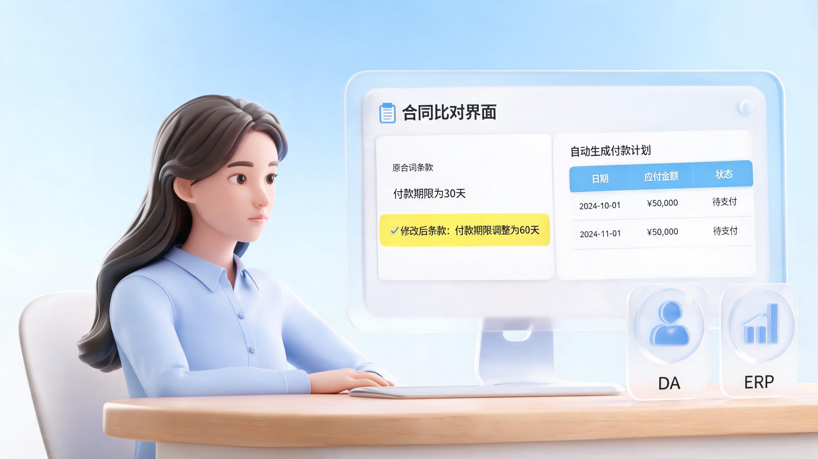 智能合同比对与管理用实在Agent怎么做？从合同核验到付款计划生成的自动化落地指南