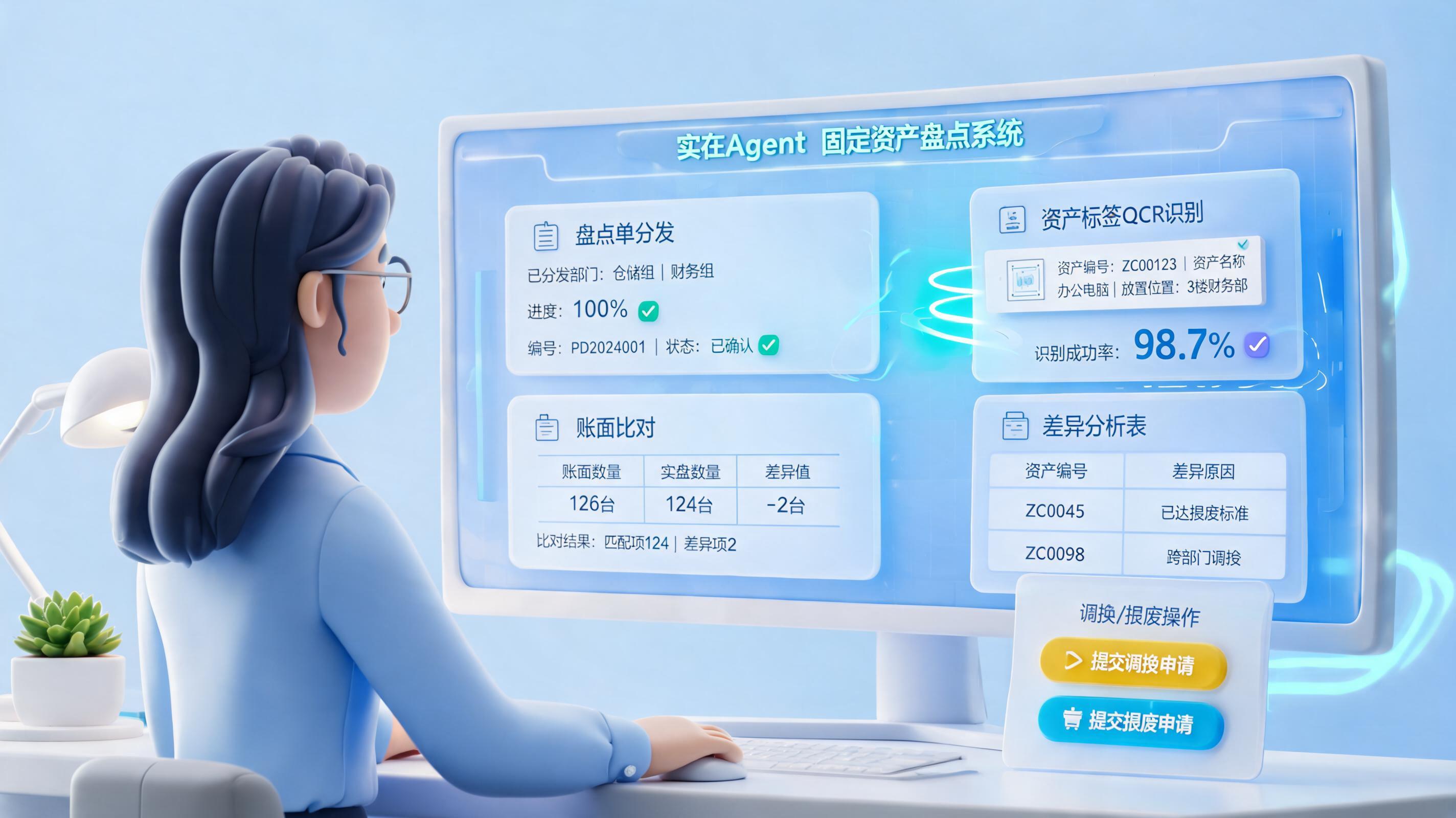 固定资产盘点用实在Agent怎么做？从资产台账核验到差异处理的自动化落地指南_图1