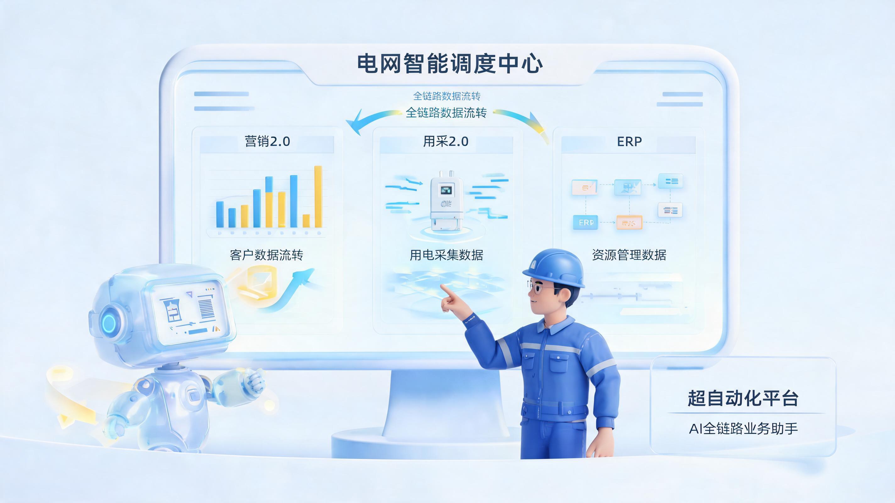 实在Agent在电力行业的应用场景:从超自动化到全链路数字员工的智能化升级