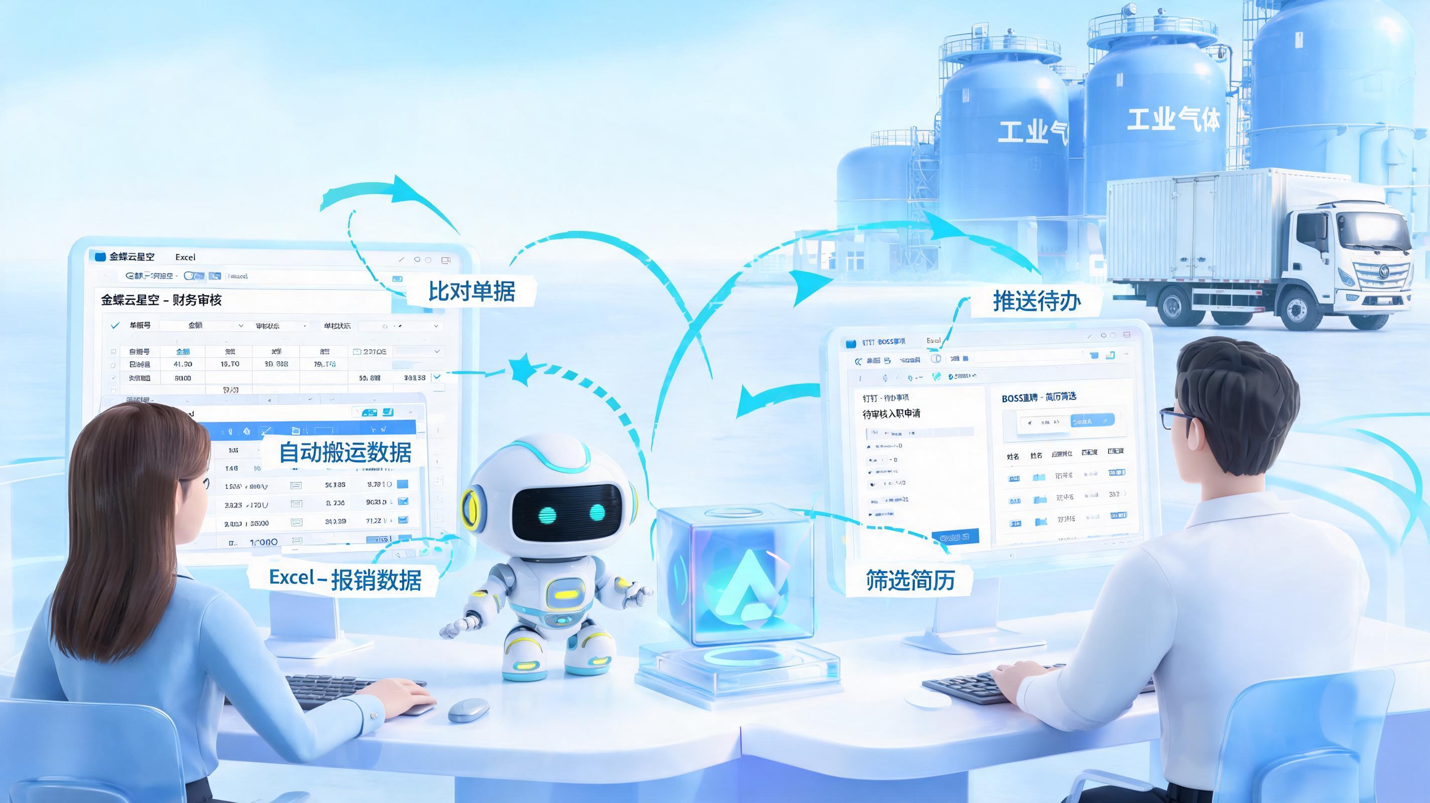 气体制造行业应用Agent的案例：从财务风控到AI招聘的全场景自动化