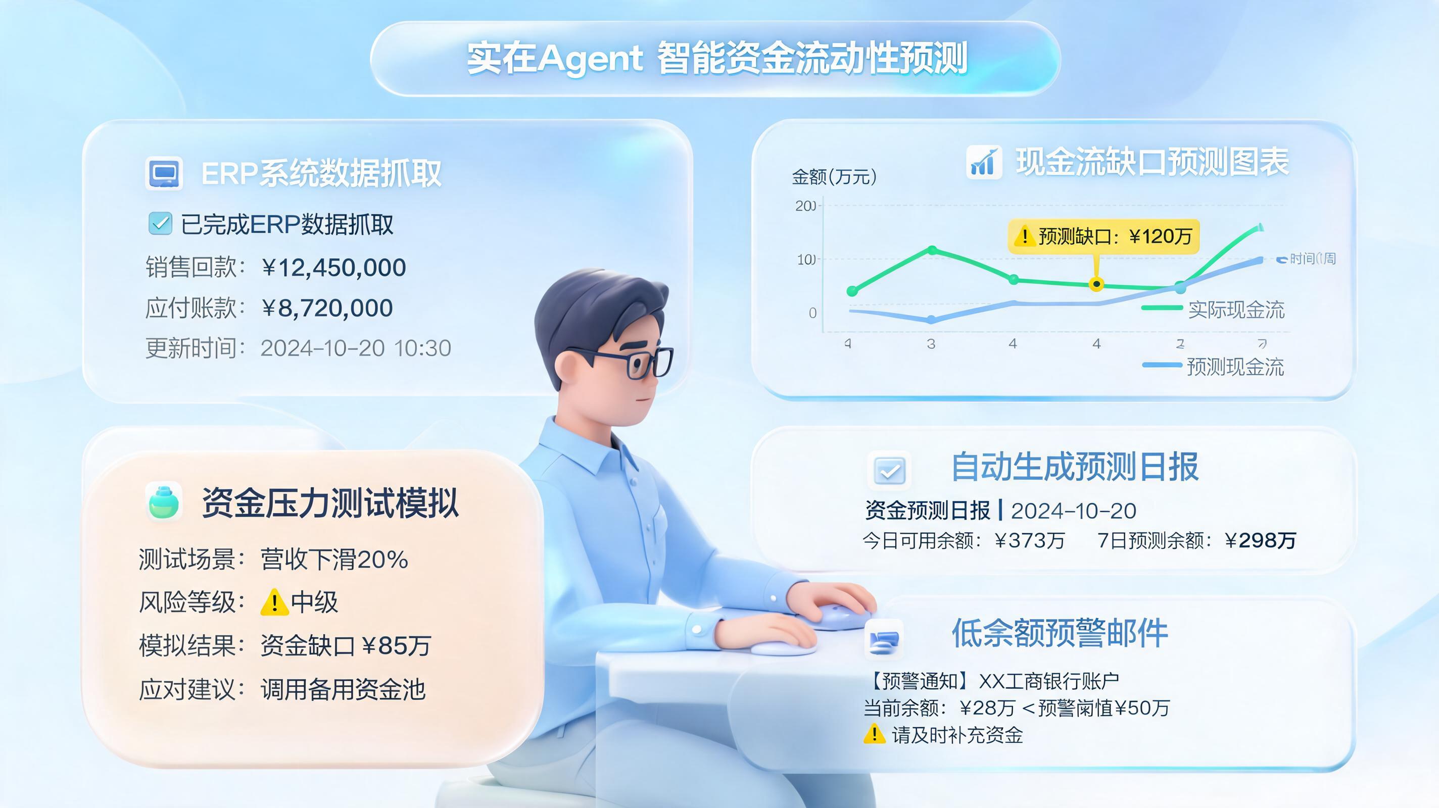 智能资金流动性预测用Agent怎么做?从资金数据抓取到预测日报的自动化落地指南