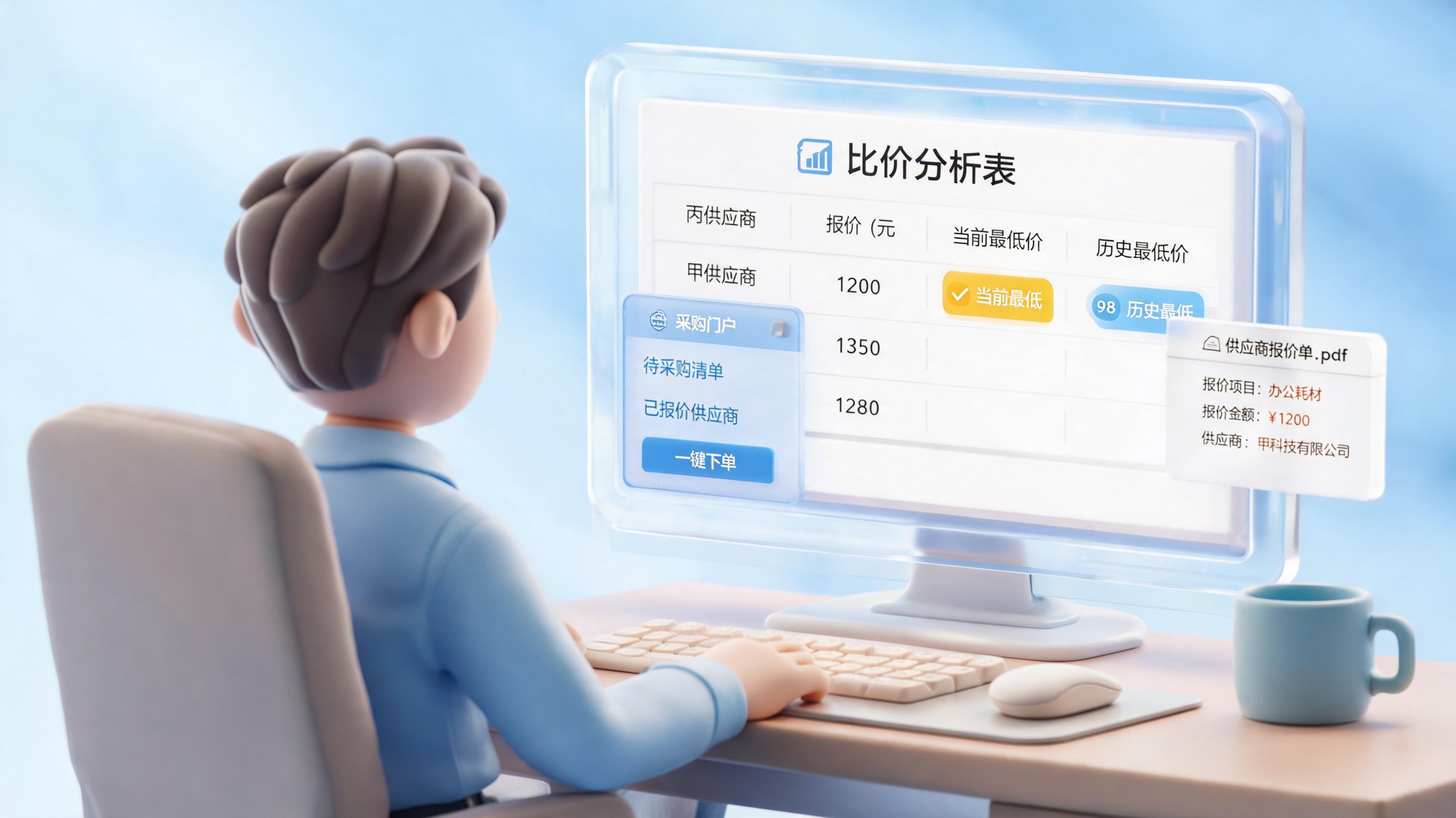 供应商询比价自动化用Agent怎么做？从询价单群发到比价分析表的自动化落地指南_图1