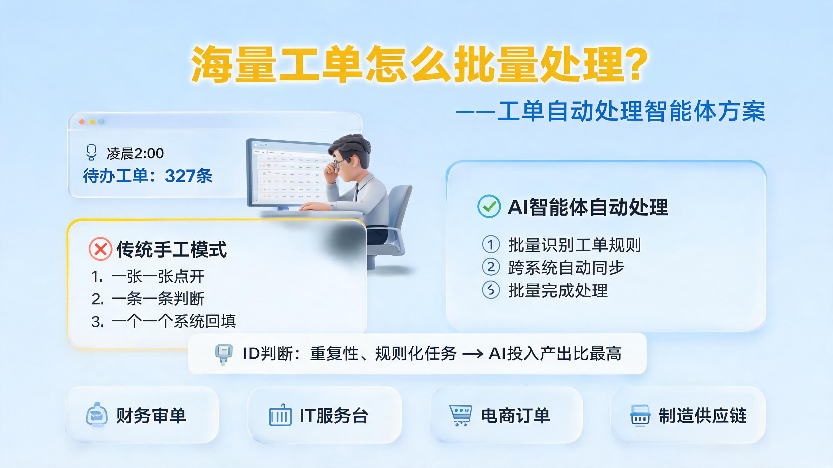 海量工单怎么批量处理?工单自动处理智能体方案