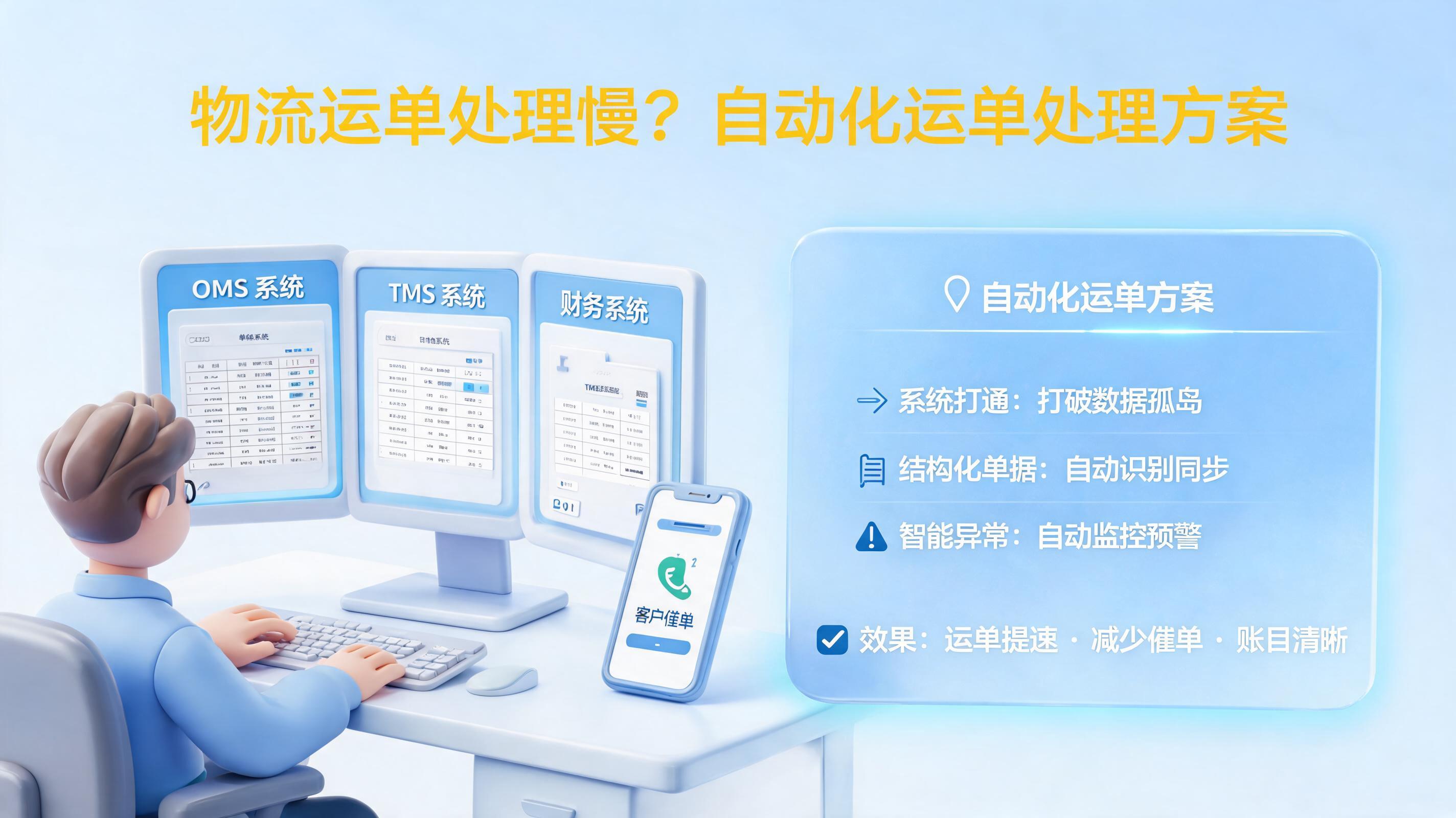 物流运单处理慢?自动化运单处理方案