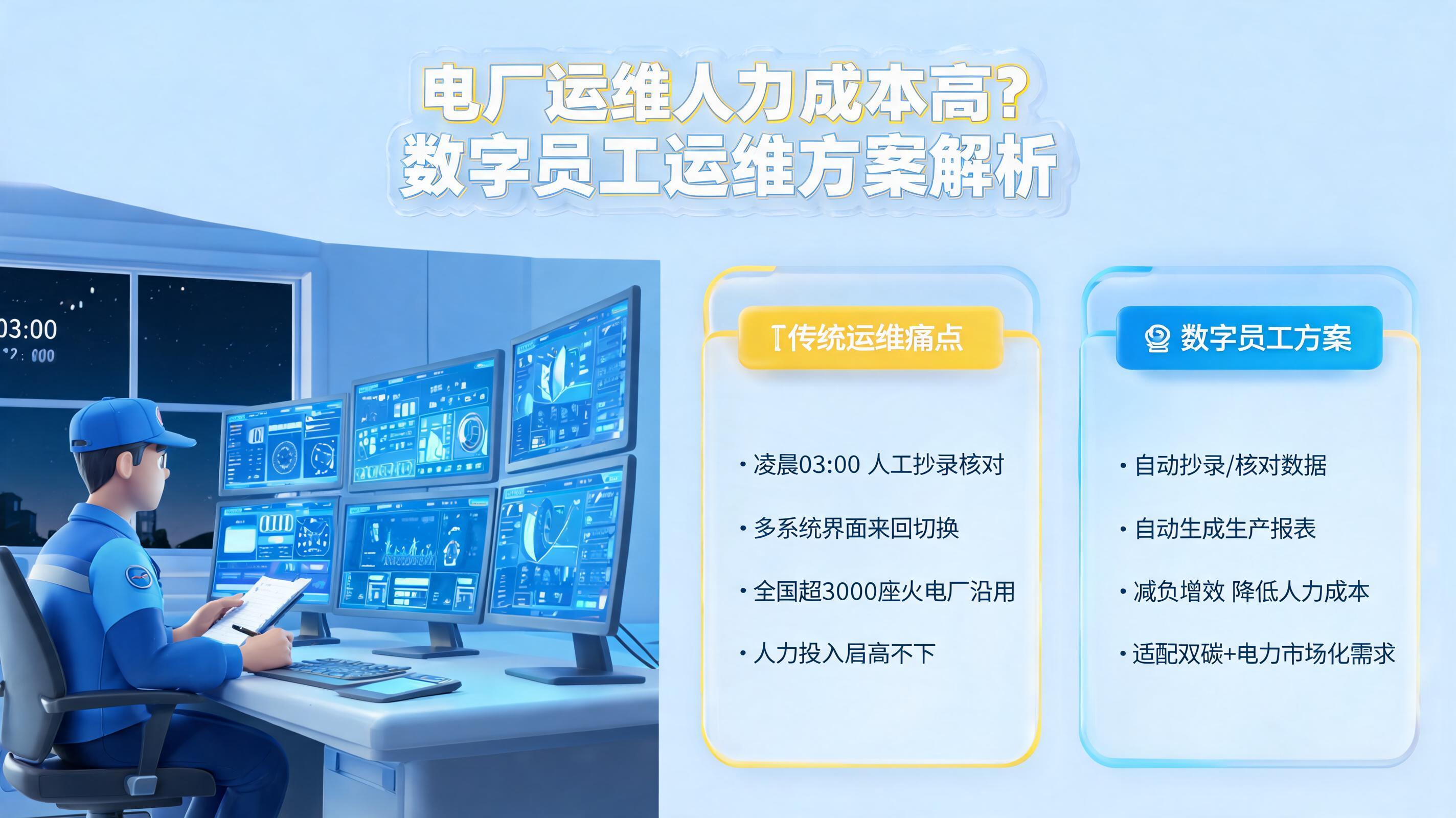 电厂运维人力成本高？数字员工运维方案解析