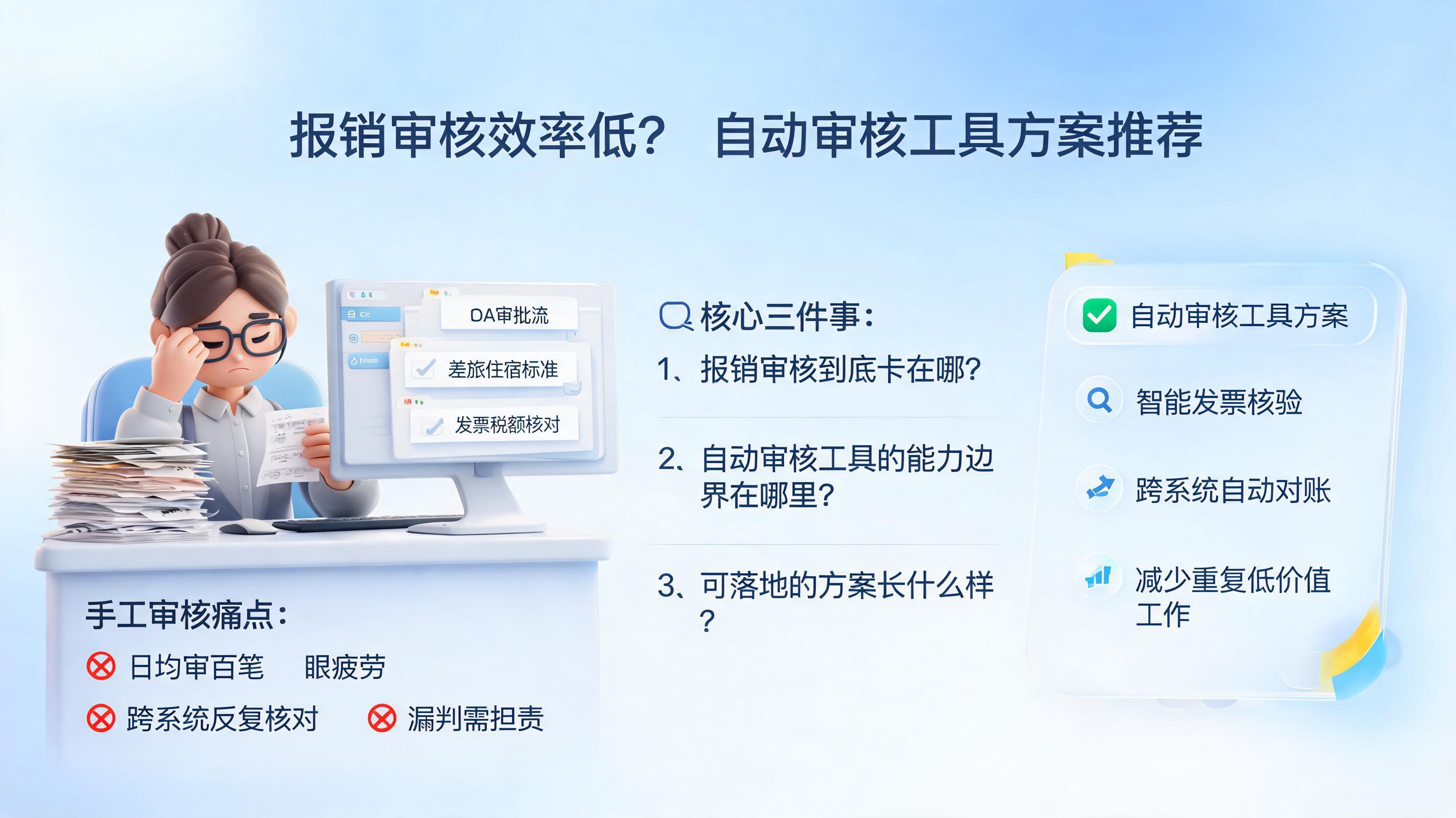 报销审核效率低?自动审核工具方案推荐