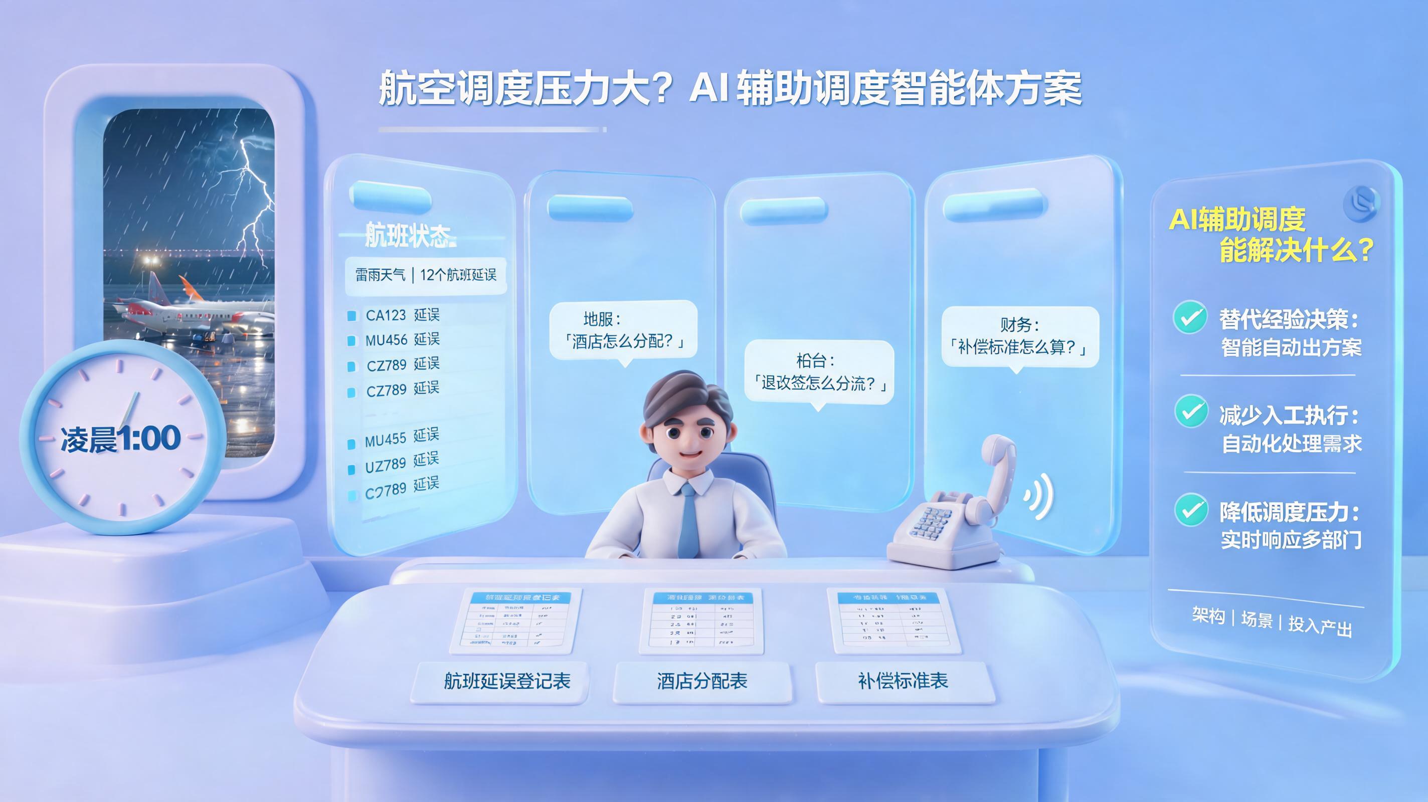 航空调度压力大?AI 辅助调度智能体方案