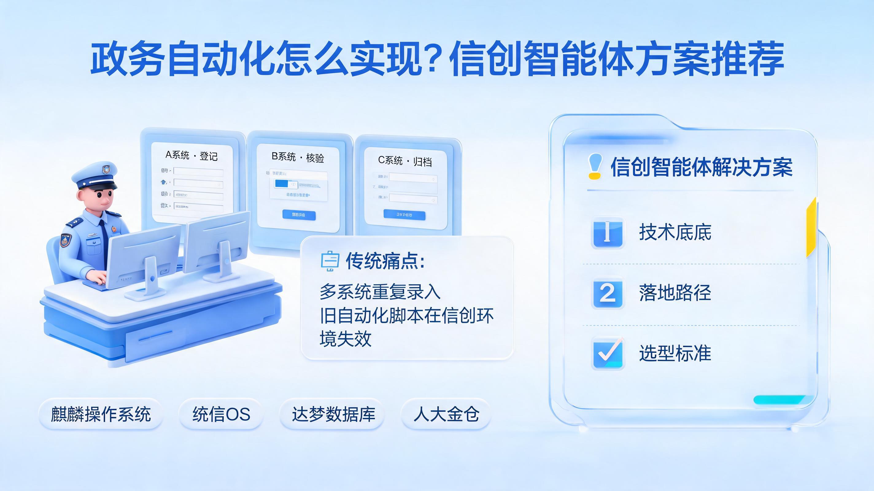 政务自动化怎么实现?信创智能体方案推荐