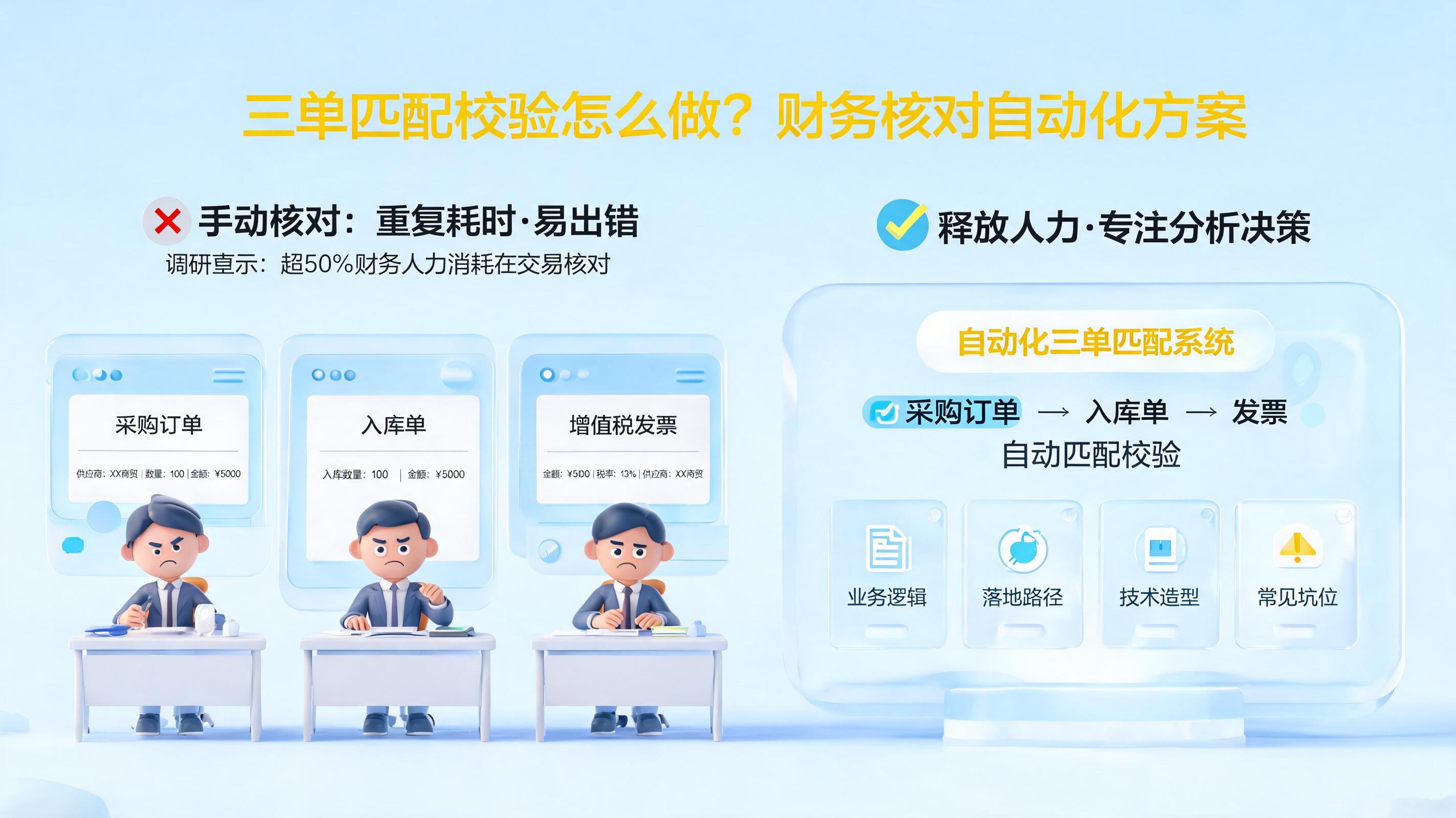 三单匹配校验怎么做?财务核对自动化方案