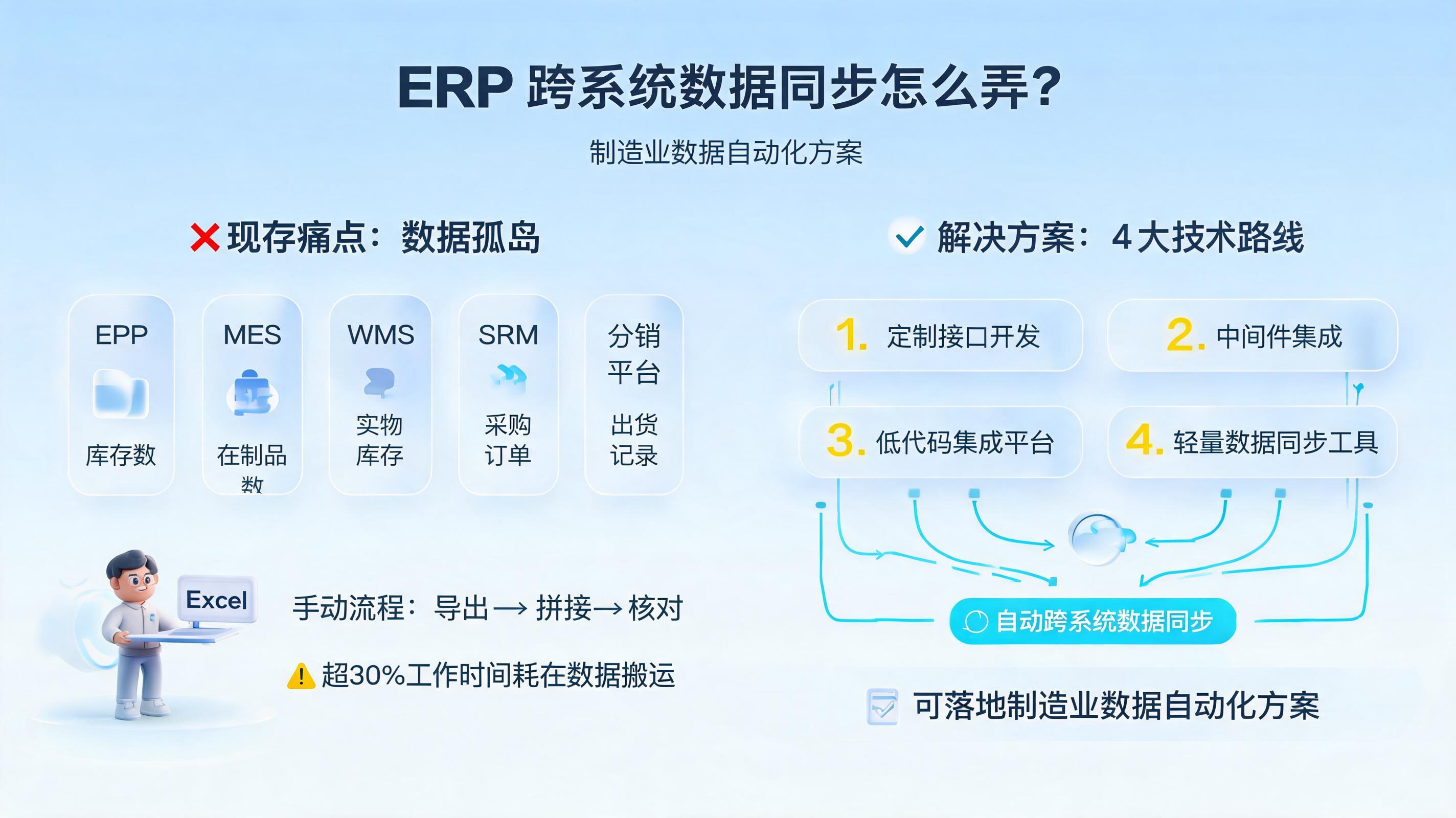 ERP 跨系统数据同步怎么弄？制造业数据自动化方案