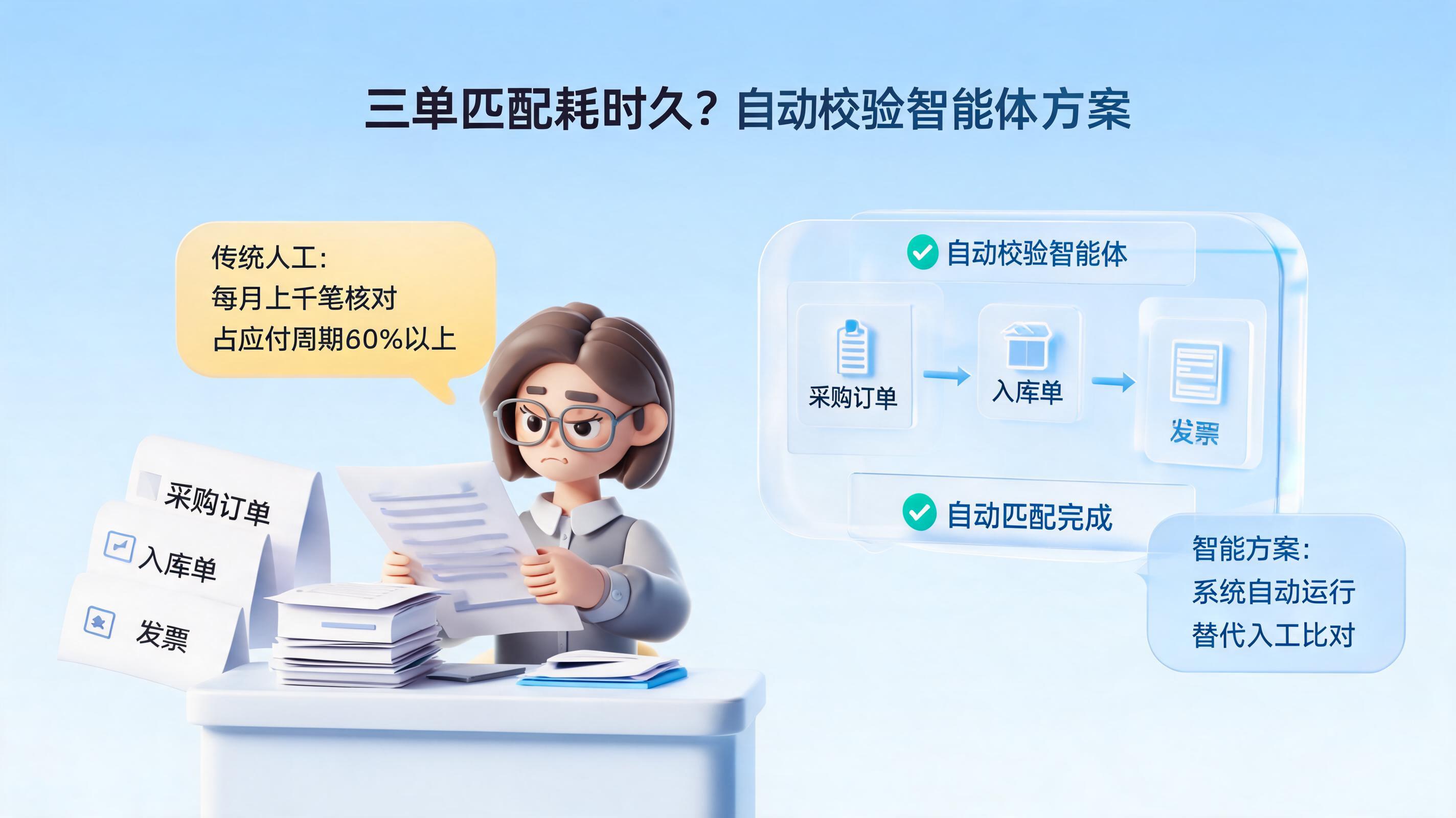 三单匹配耗时久？自动校验智能体方案